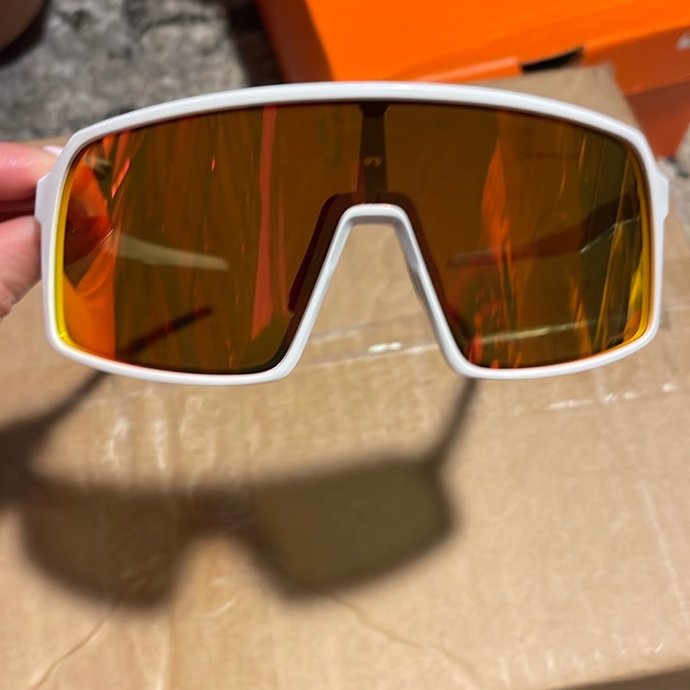 Oakley White and Orange Sunglasses